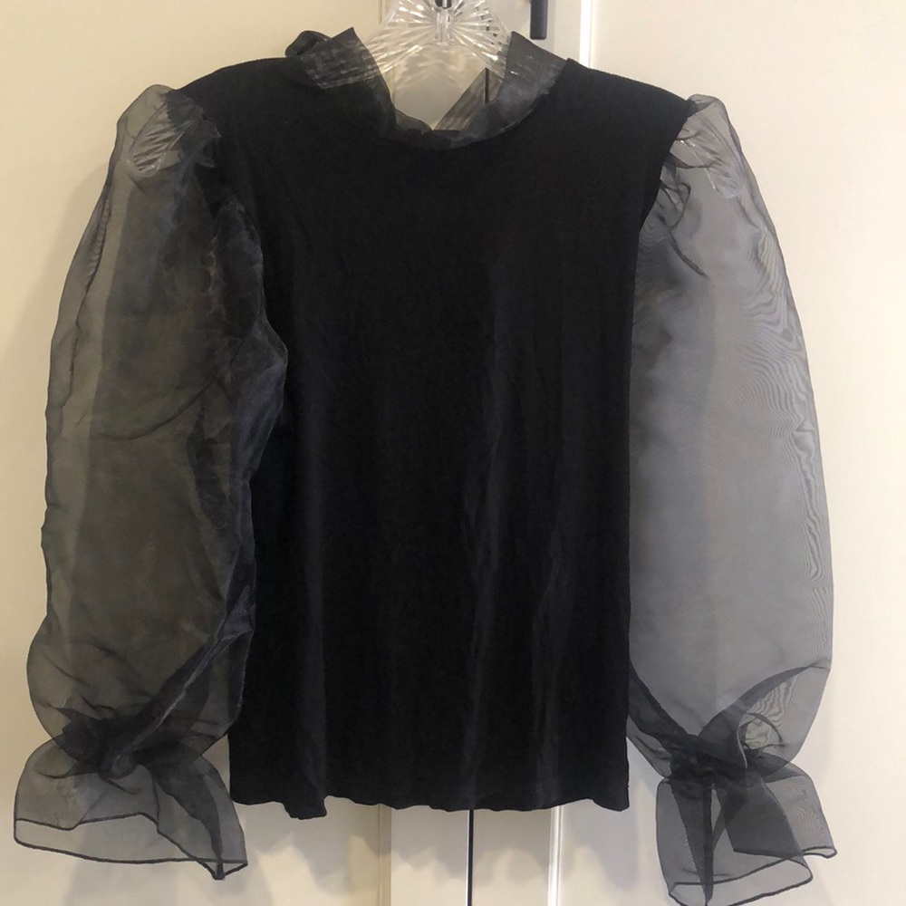 Black & Sheer Top